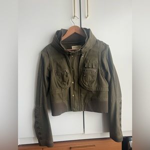 Jacket brand London Jean. Green with zippers